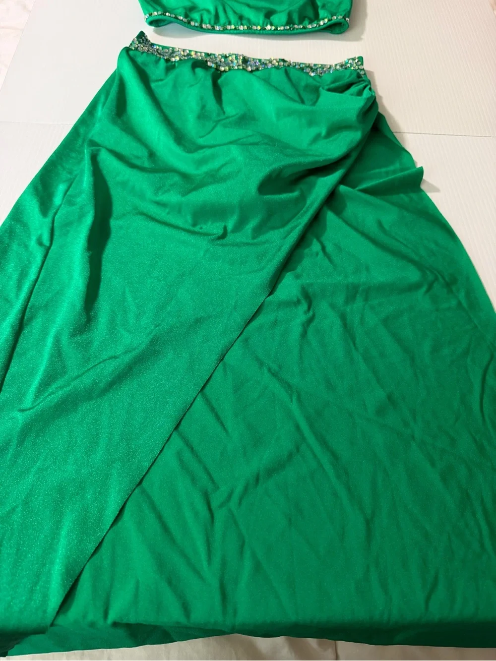 Kelle dance solo costume kelly green 2 piece custom color pop 4296 2877 SA adult